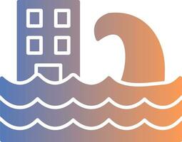 Tsunami Gradient Icon vector