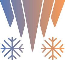 Icicle Gradient Icon vector