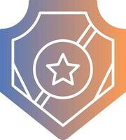 Police Badge Gradient Icon vector