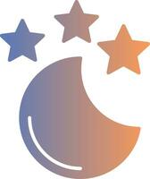 New Moon Gradient Icon vector