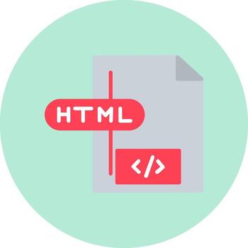 icono de vector de archivo html