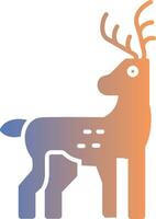 Reindeer Gradient Icon vector