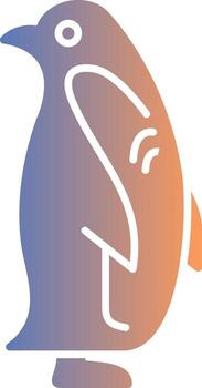 pingüino degradado icono vector