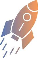 Rocket Gradient Icon vector