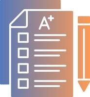 Exam Gradient Icon vector