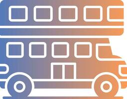 Double Bus Gradient Icon vector