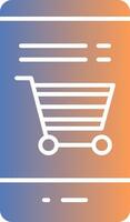 Online Shopping Gradient Icon vector