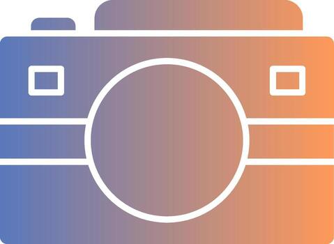 icono de degradado de cámara vector