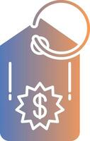 Price Tag Gradient Icon vector