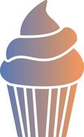 Cupcake Gradient Icon vector