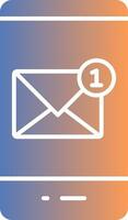 New Message Gradient Icon vector