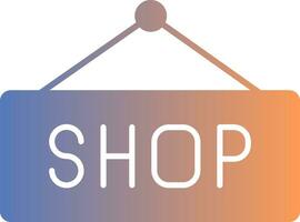 Shop Sign Gradient Icon vector