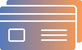 Debit Card Gradient Icon vector