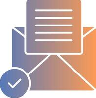 Open Email Gradient Icon vector