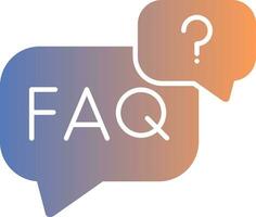 Faq Gradient Icon vector