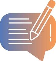 Write Message Gradient Icon vector