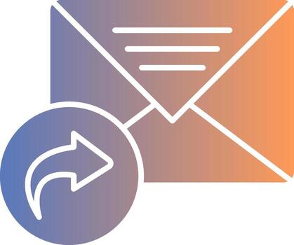 Forward Message Gradient Icon vector