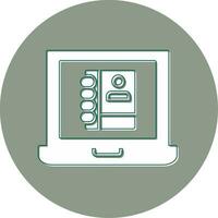 Laptop User Vector Icon