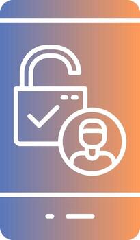 Access Gradient Icon vector