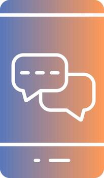 Messages Gradient Icon vector