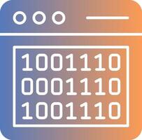 Binary Code Gradient Icon vector