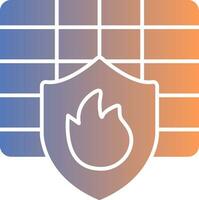 Firewall Gradient Icon vector