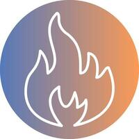 Flame Gradient Icon vector