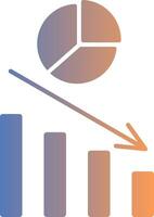 Pie Chart Gradient Icon vector