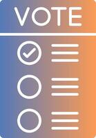 Number of vote Gradient Icon vector