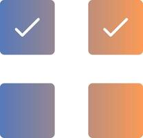 Check Box Gradient Icon vector