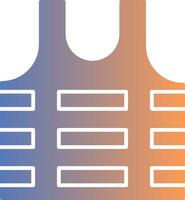 Bullet Proof Vest Gradient Icon vector