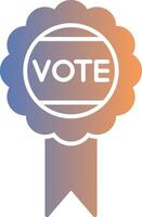 Vote Badge Gradient Icon vector