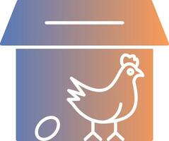 Chicken Coop Gradient Icon vector