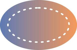 Oval Gradient Icon vector
