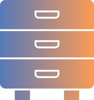 Drawer Gradient Icon vector