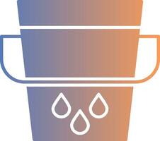 Water Bucket Gradient Icon vector