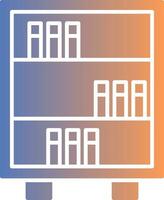 Bookshelf Gradient Icon vector