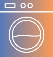 Laundry Machine Gradient Icon vector