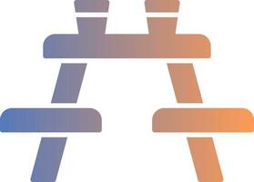 Picnic Table Gradient Icon vector