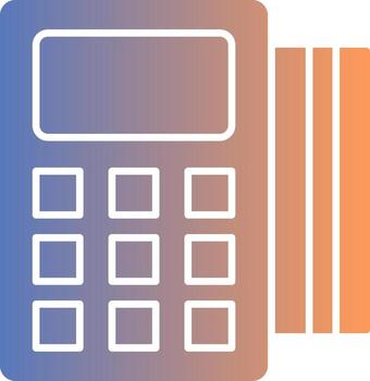Pos Terminal Gradient Icon vector
