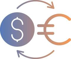 Money Exchange Gradient Icon vector