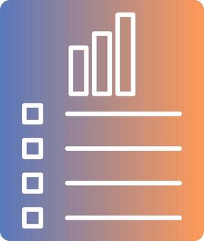 Data Report Gradient Icon vector