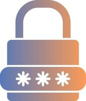 Lock Gradient Icon vector
