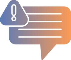 Warning Gradient Icon vector