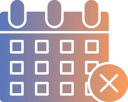 Cancel Event Gradient Icon vector