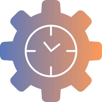 Efficient Time Gradient Icon vector