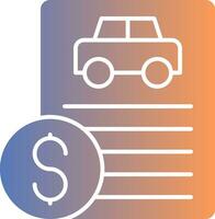 Car Loan Gradient Icon vector