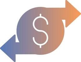 Money Transfer Gradient Icon vector