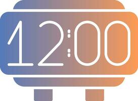 Digital Clock Gradient Icon vector