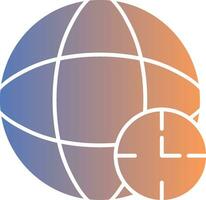 Time Zone Gradient Icon vector